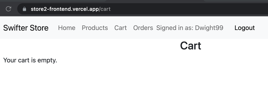 cart empty after checkout success image