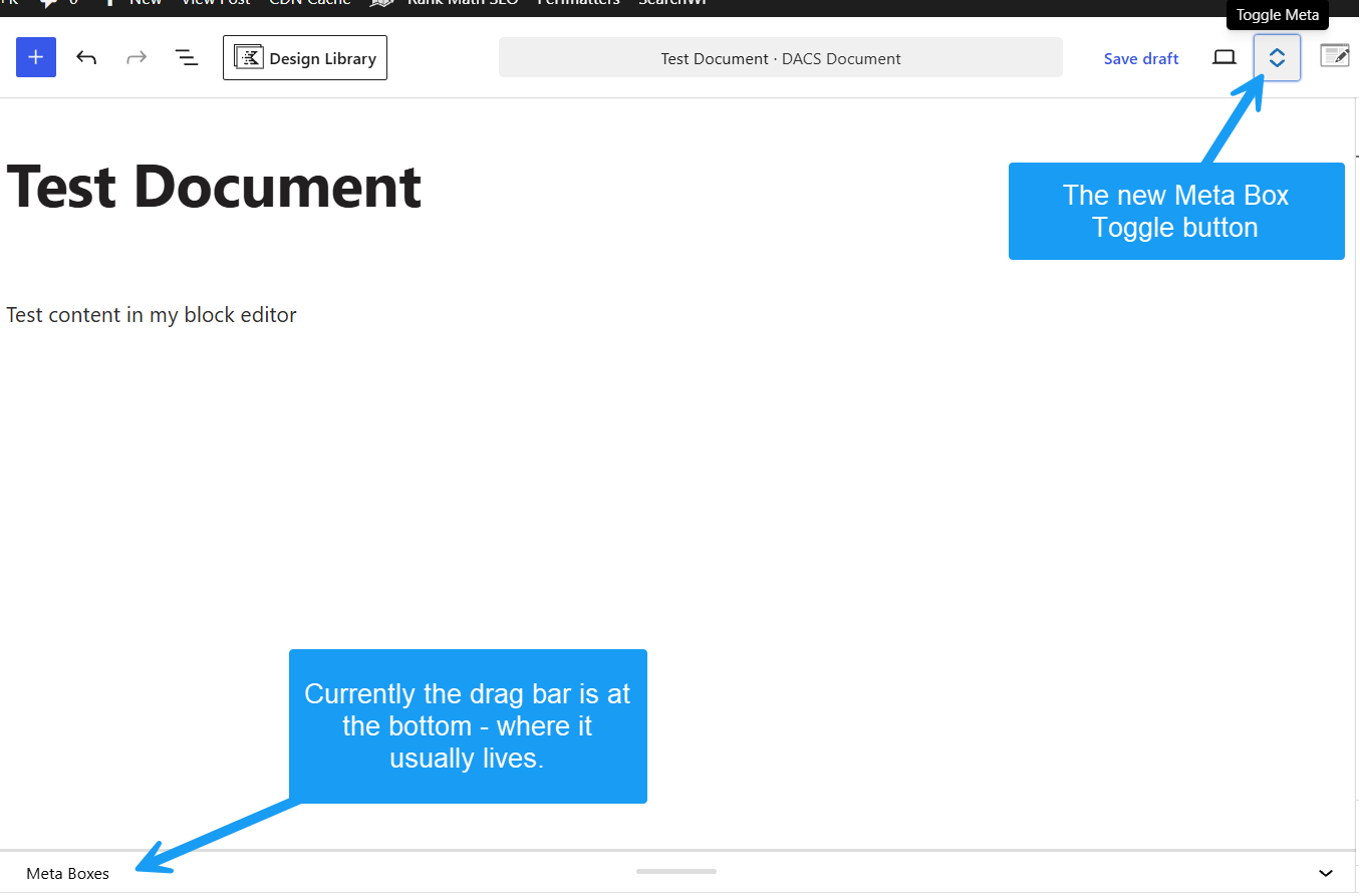 Editor Toolbar Toggle