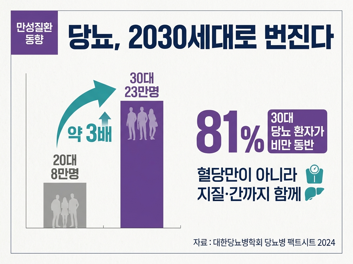 당뇨, 2030세대로 번진다 — 30대가 20대의 3배