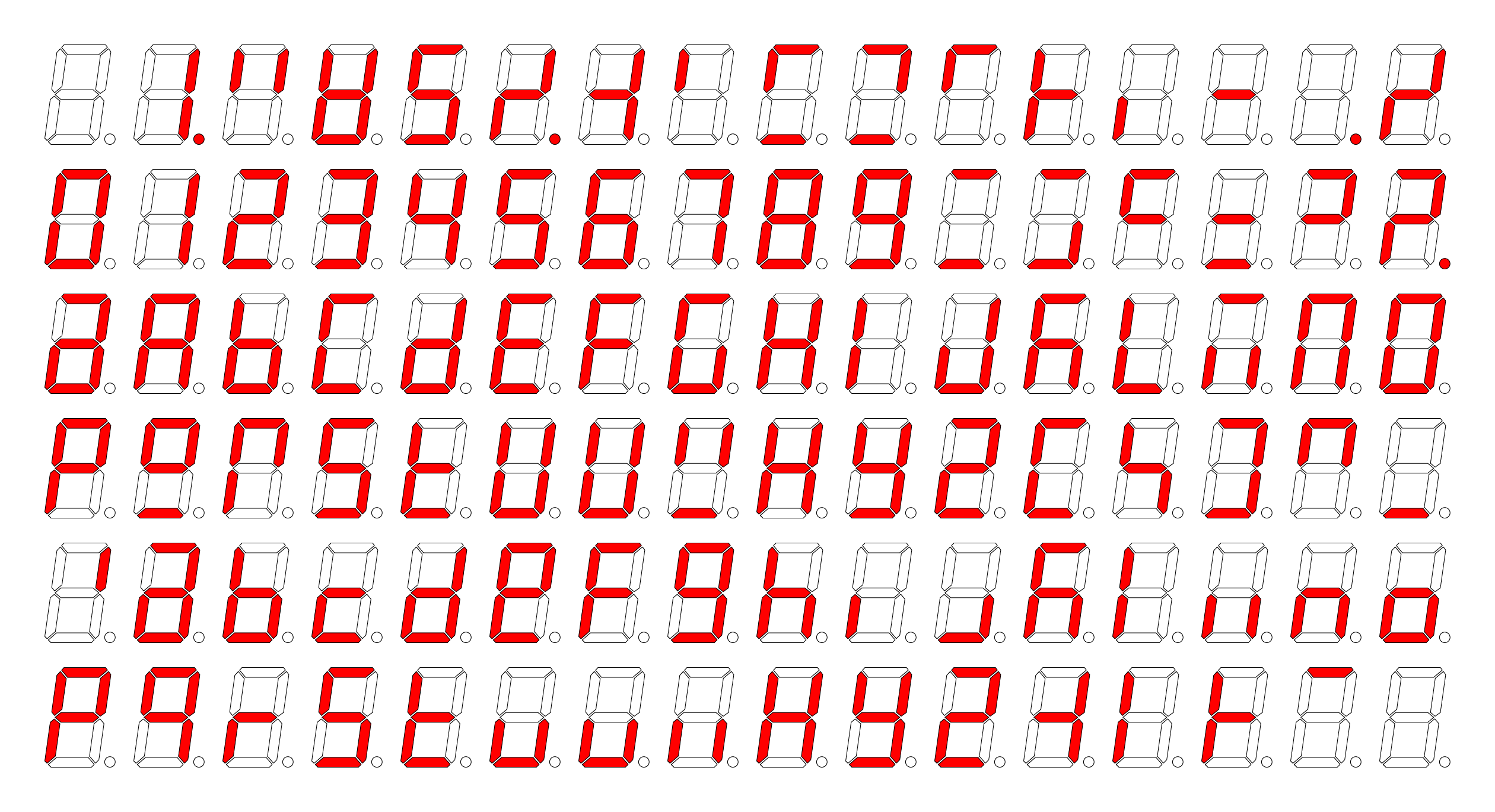 Led Segment Ascii