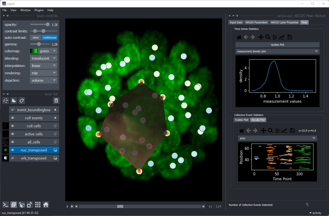 arcos-gui plugin for napari image viewer