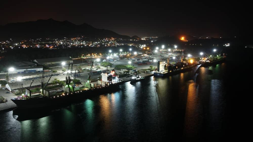 Port at night