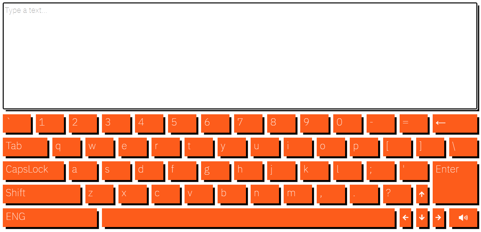 Virtual Keyboard Interface