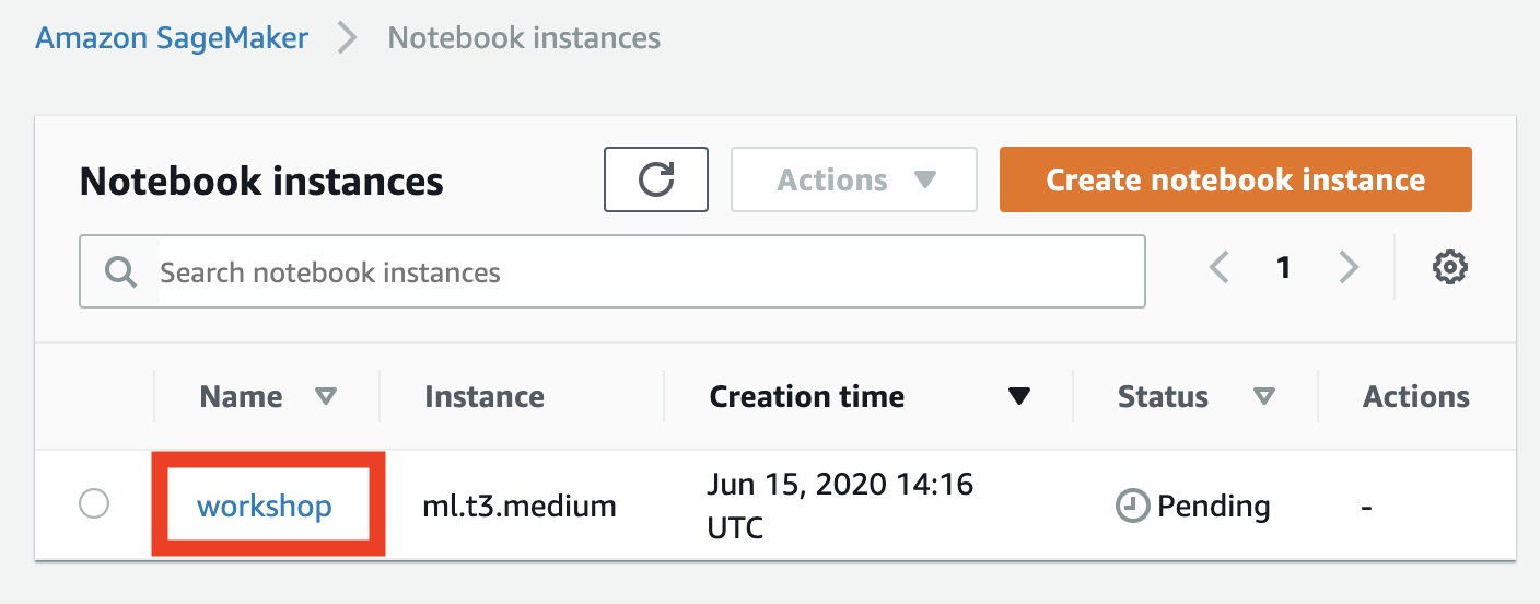 Notebook Instance Details