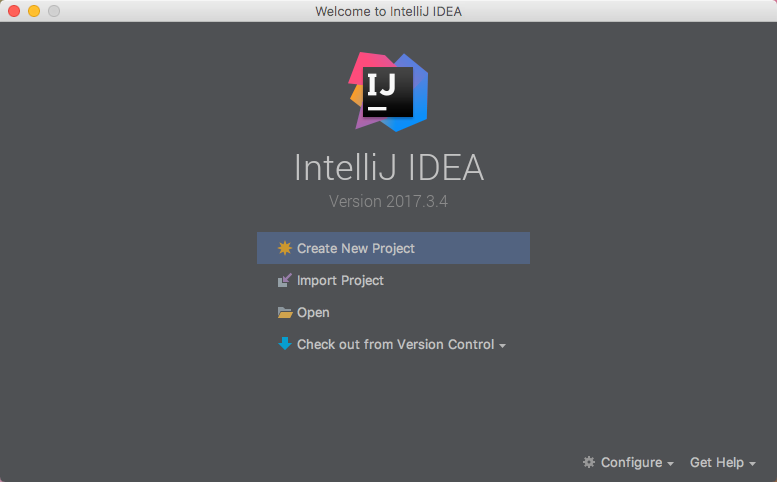 intellij welcome