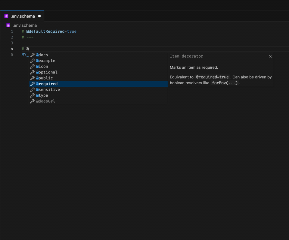 @env-spec incompatible decorator diagnostics