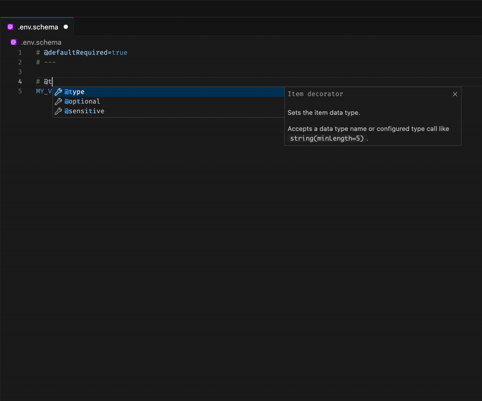 @env-spec type option completion
