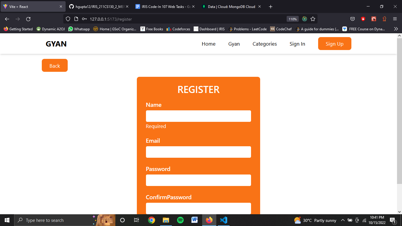 Register Form