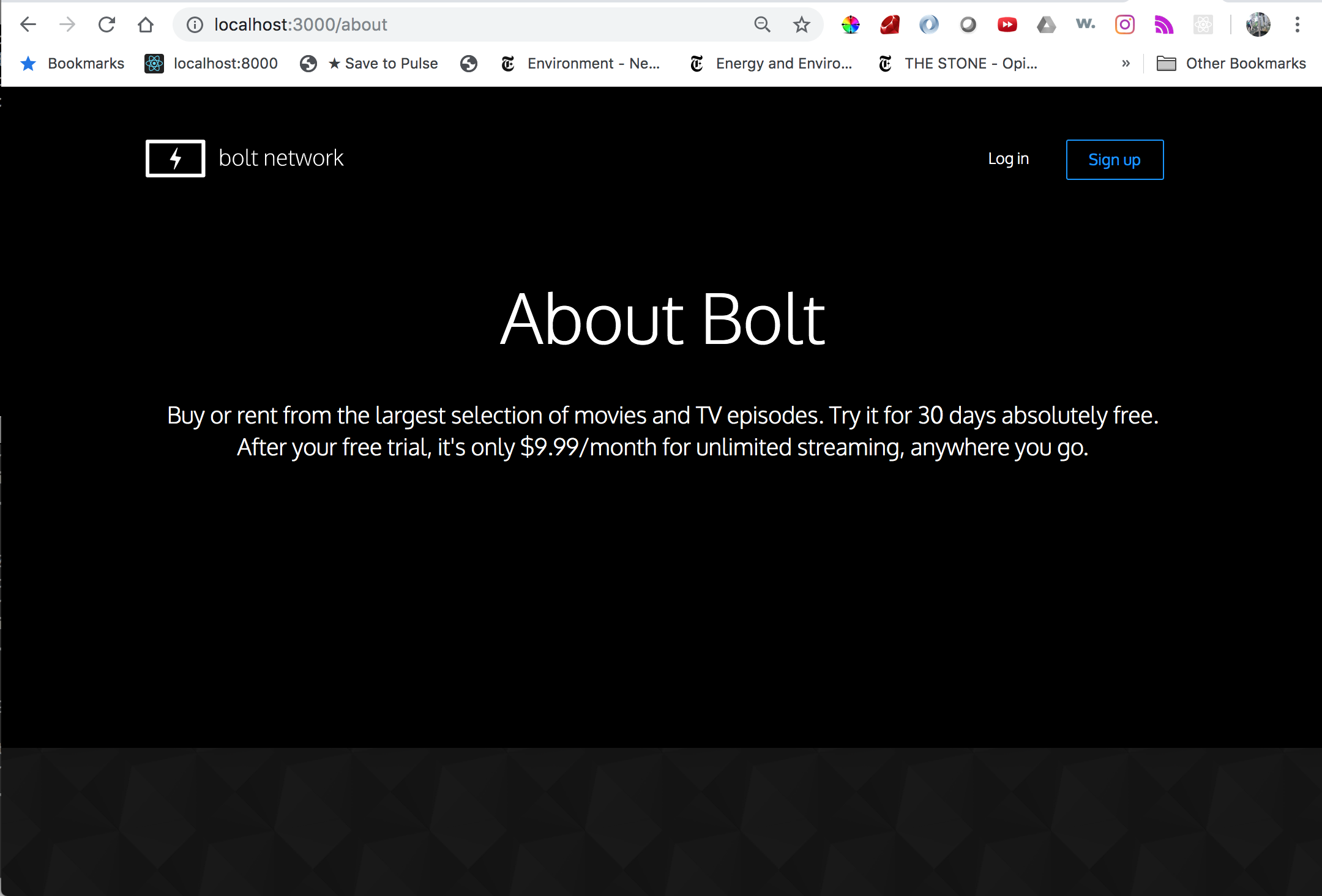 Bolt Network About Screenshot