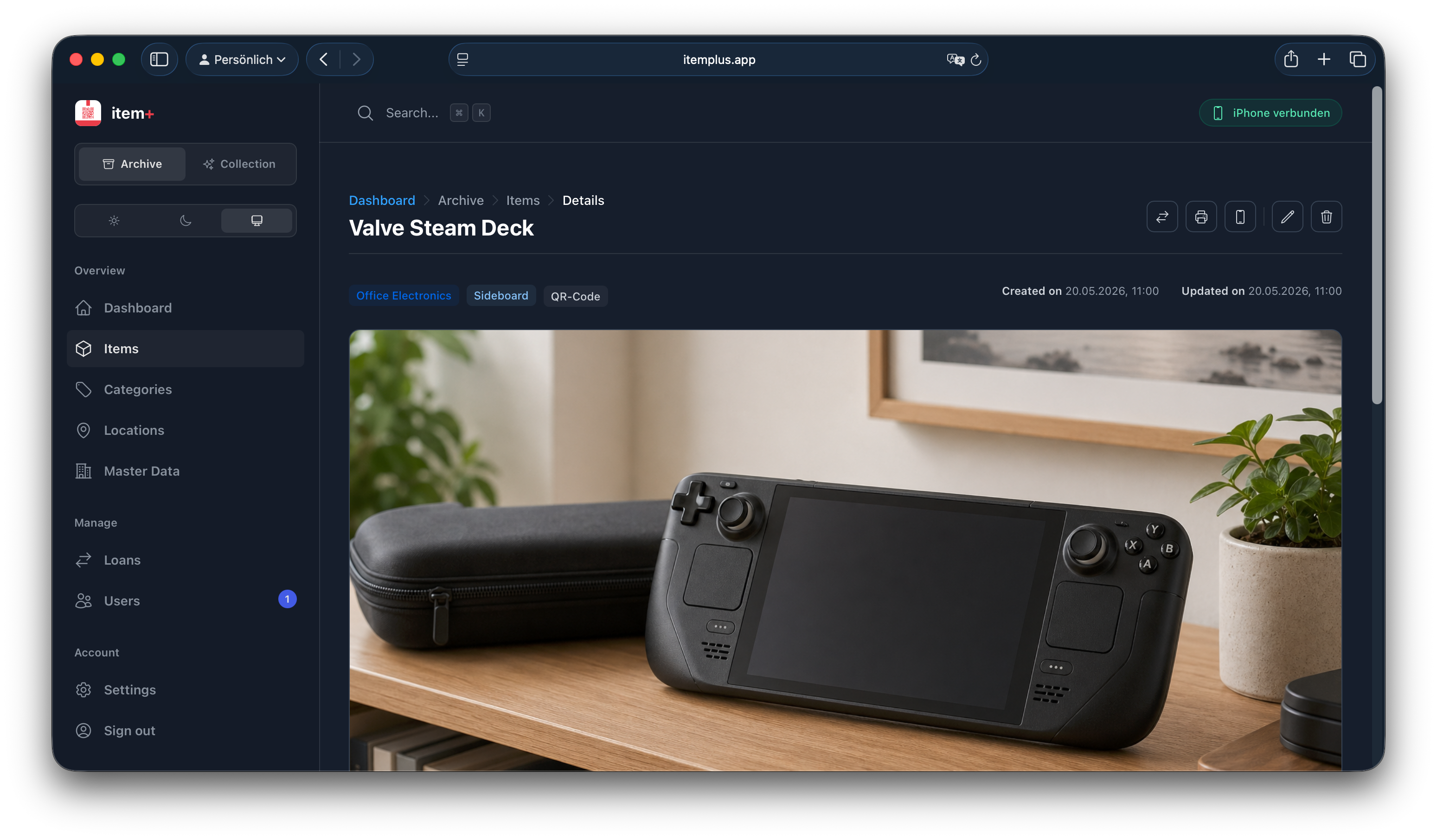 item+ product screenshot