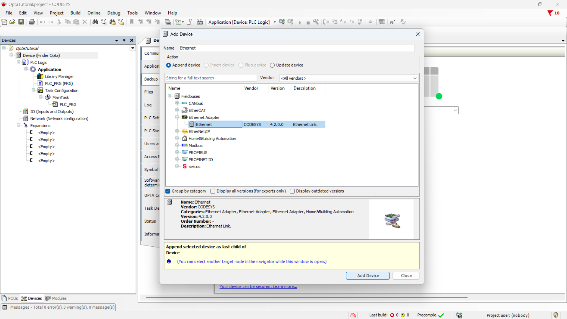 Add Ethernet adapter