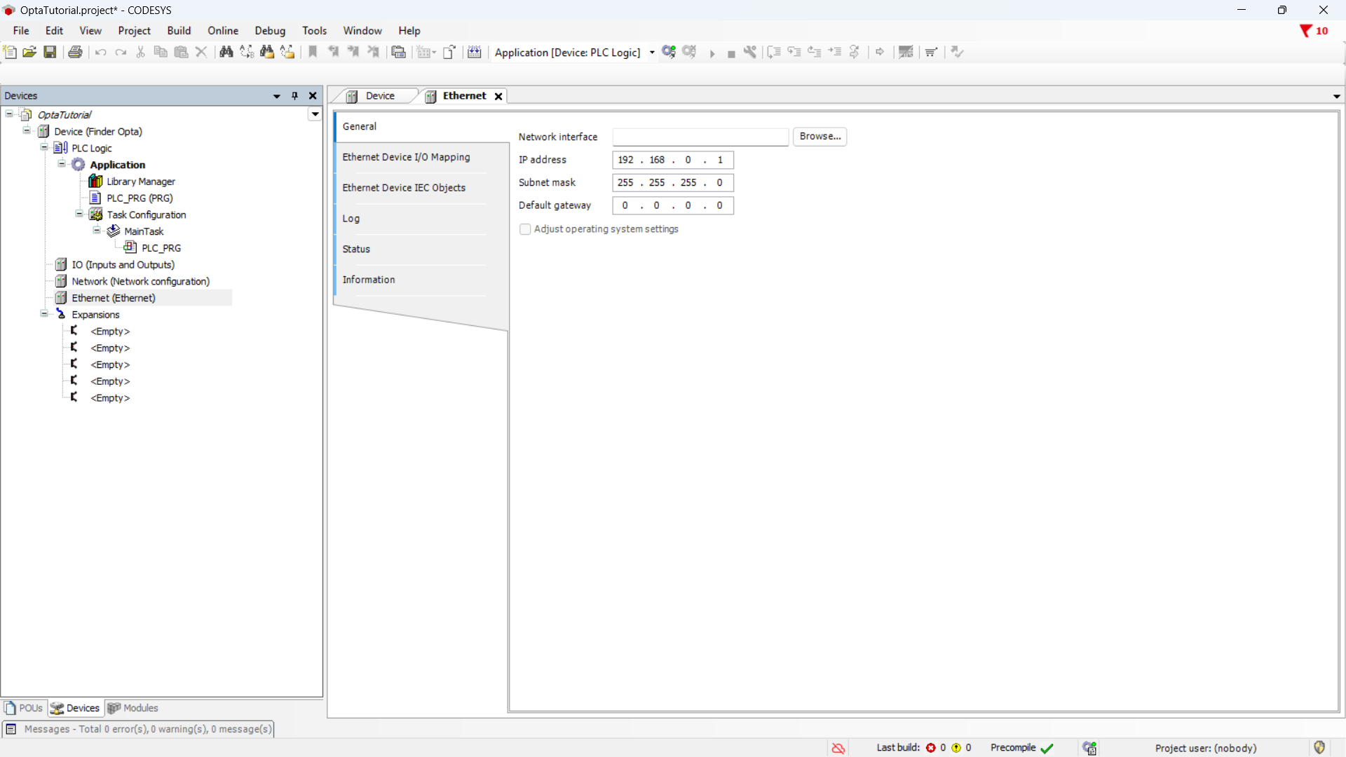 Network configuration