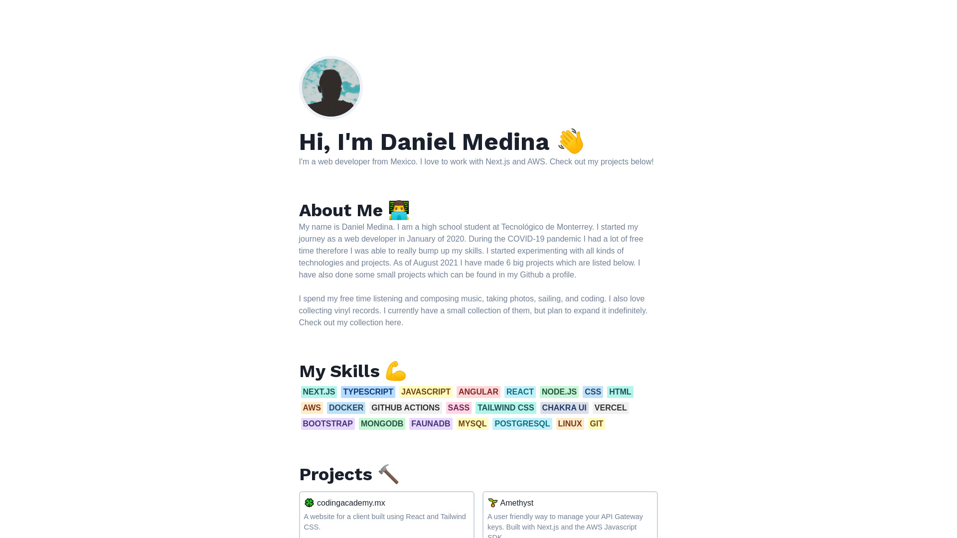 Screenshot of medina.dev