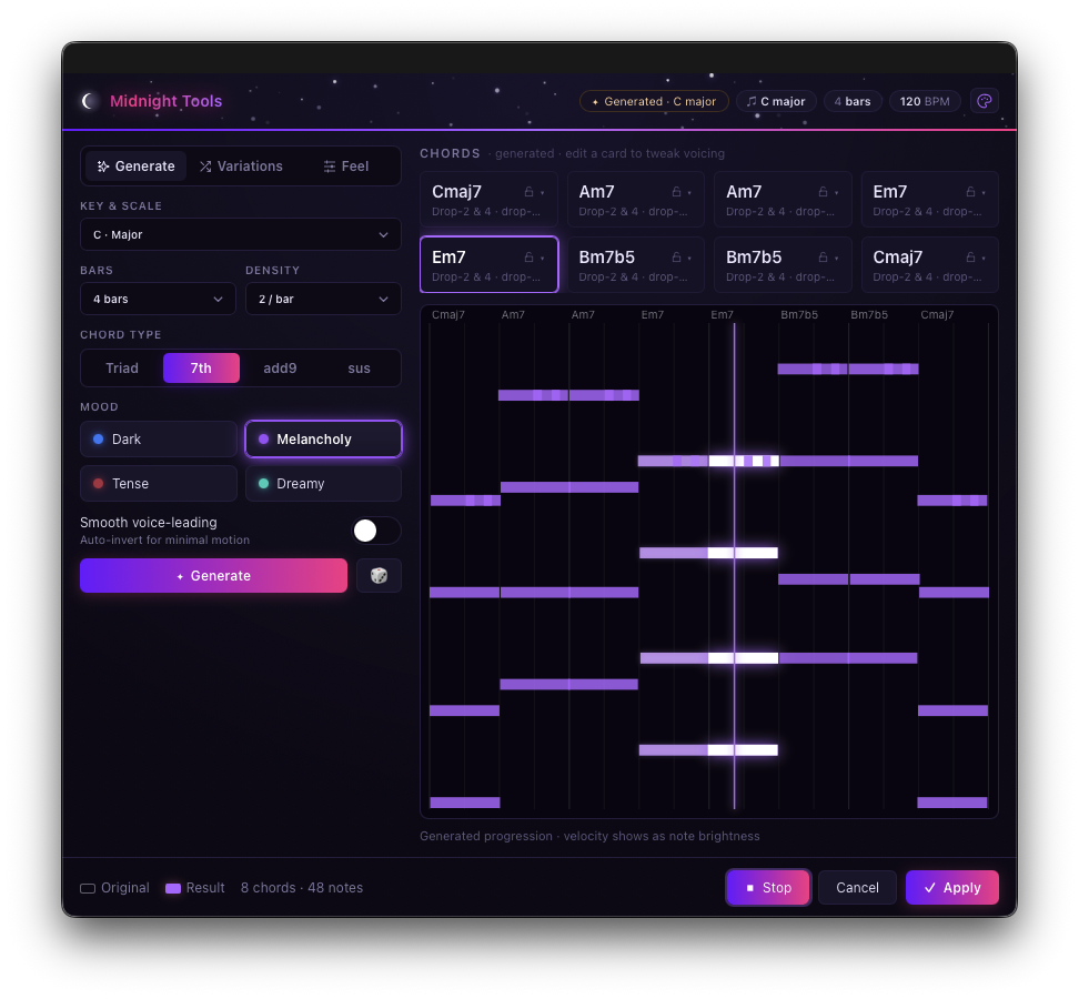 Midnight Tools - Generate & Audition