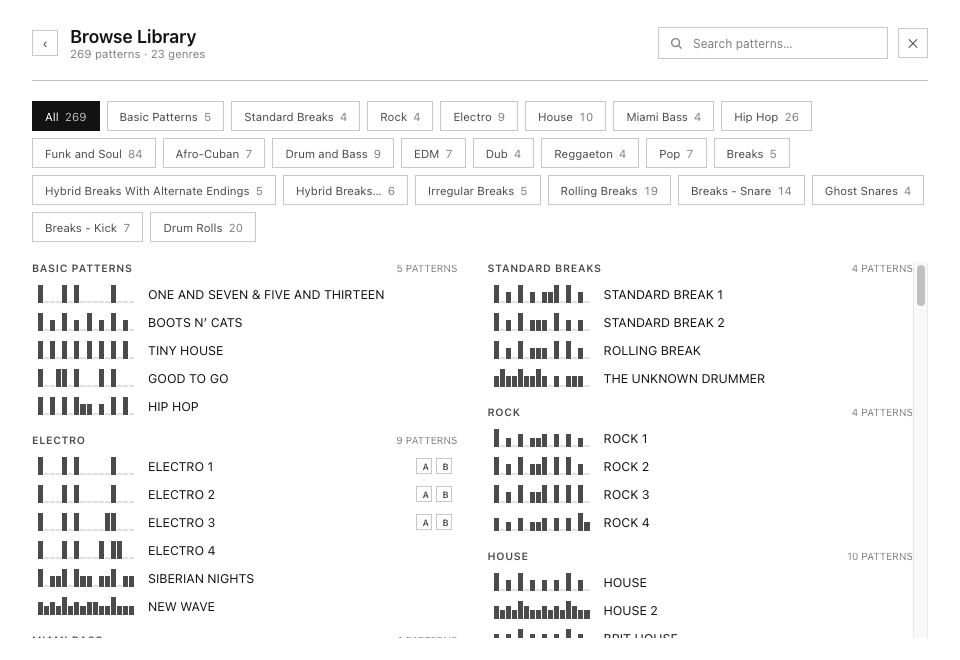 Genre browser