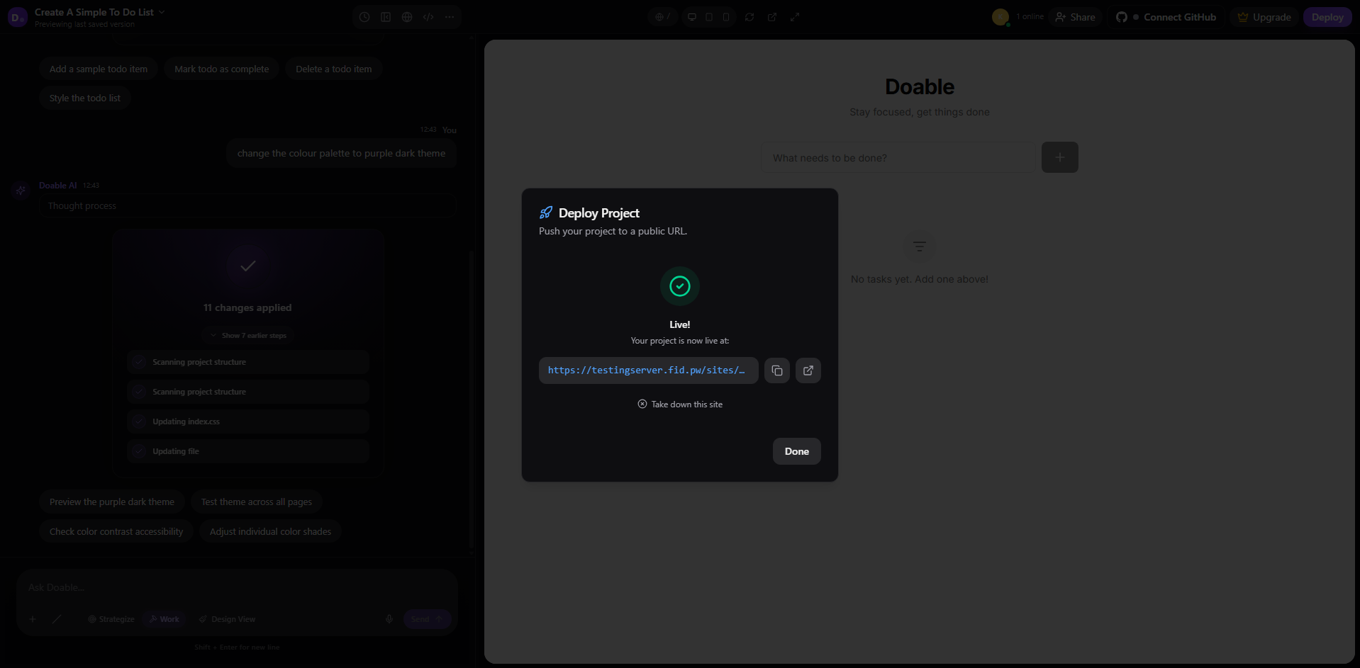 07 · One-click deploy
