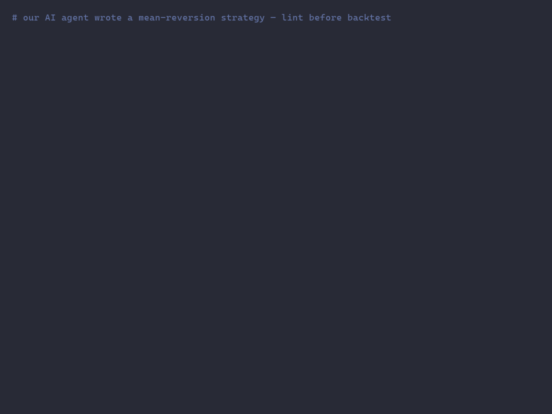 leakguard flagging three lookahead leaks in a strategy file