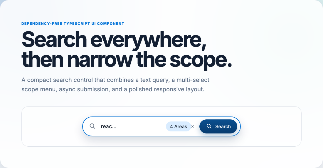 Scoped search bar demo