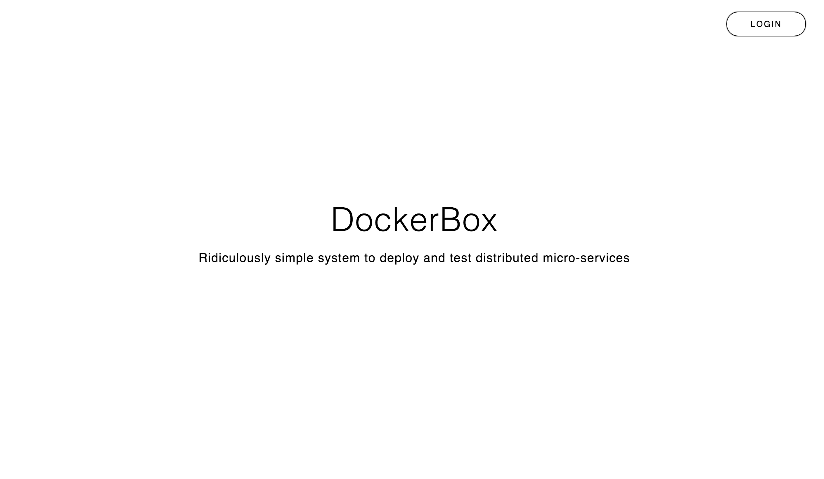 Screenshot of the DockerBox Login