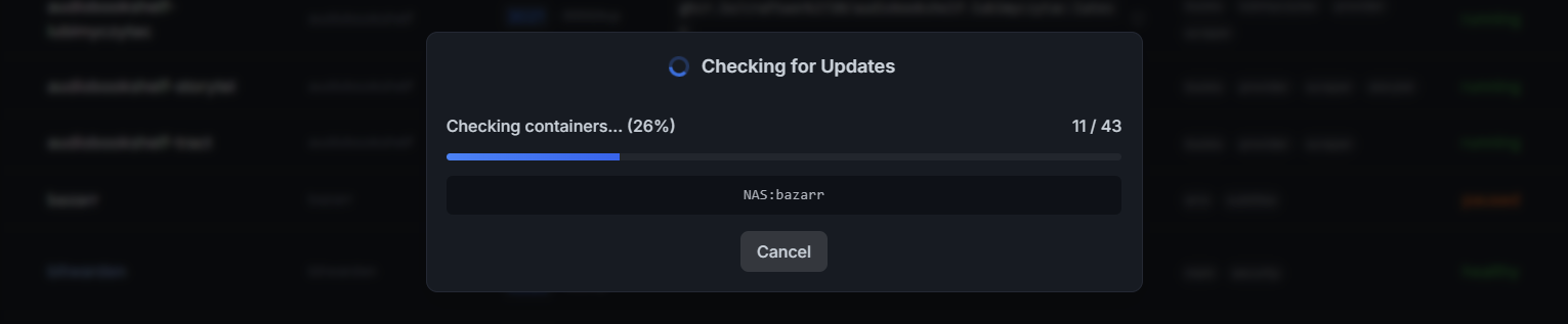 Dockpeek Checking for updates