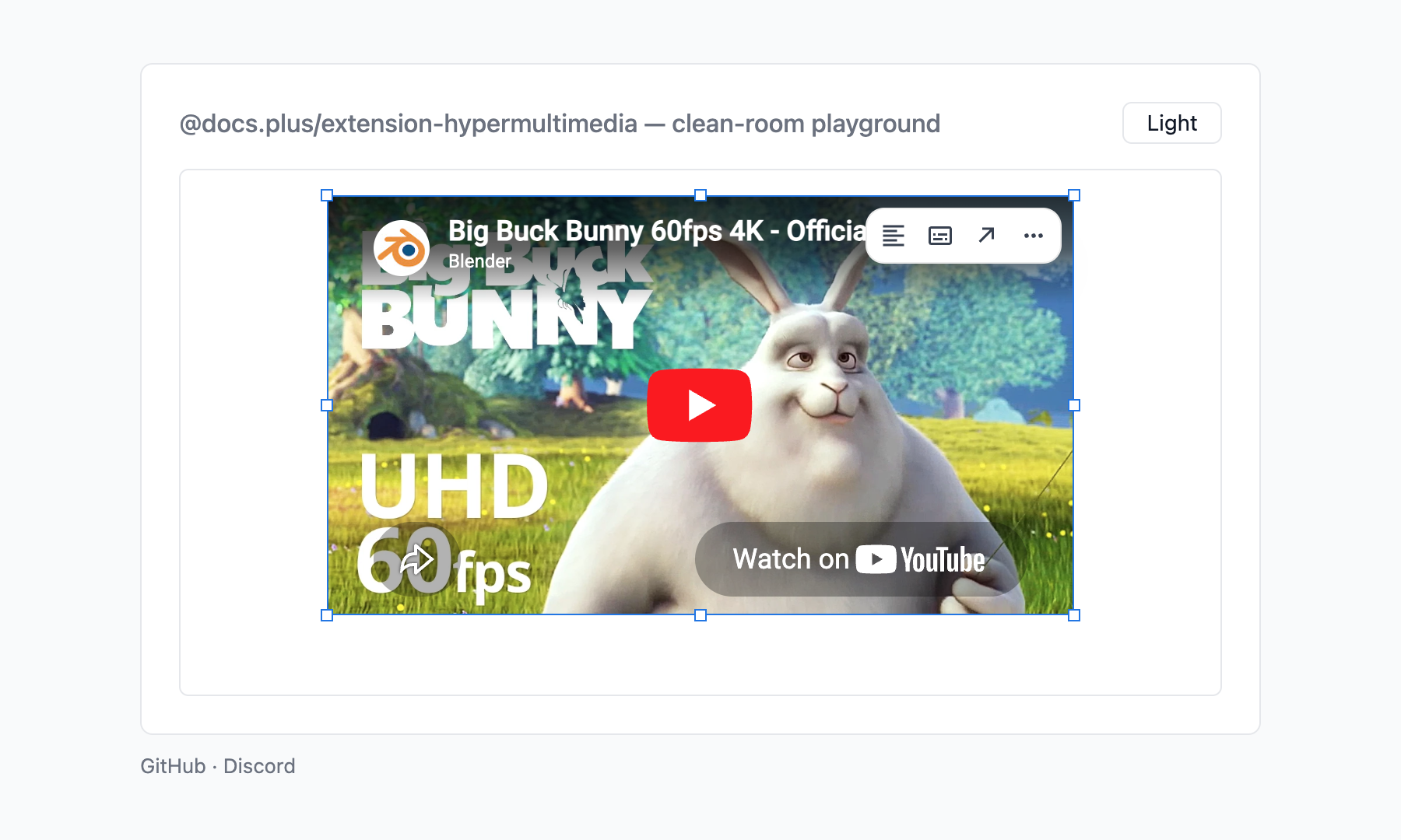 YouTube embed with loading shell cleared