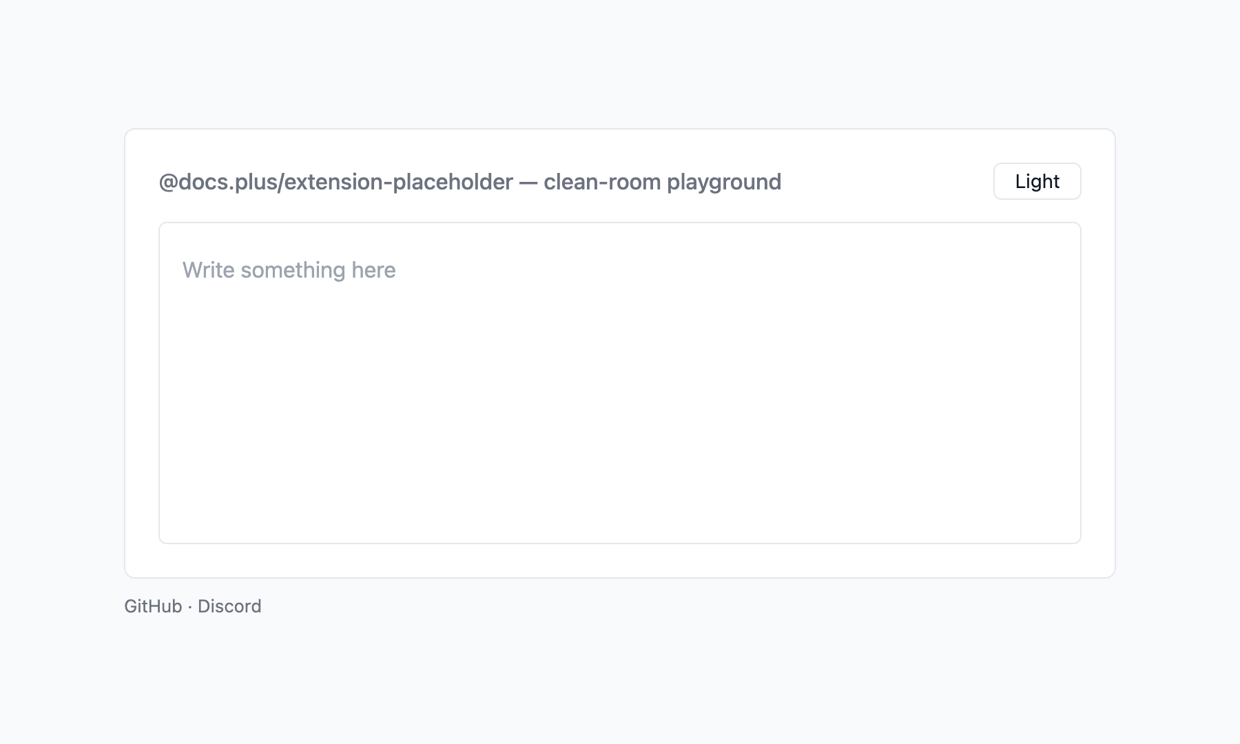 Empty editor showing placeholder hint text in the first paragraph