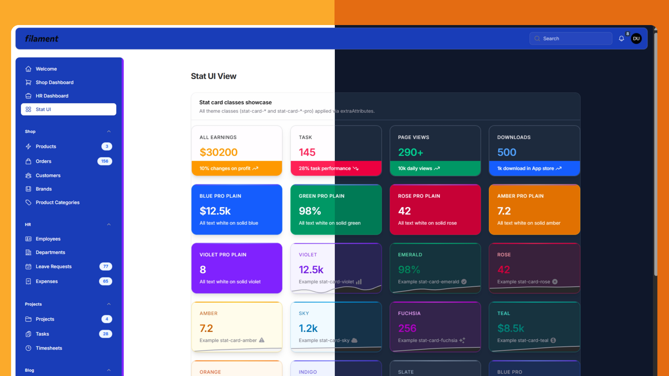 TokeUI – Filament Theme