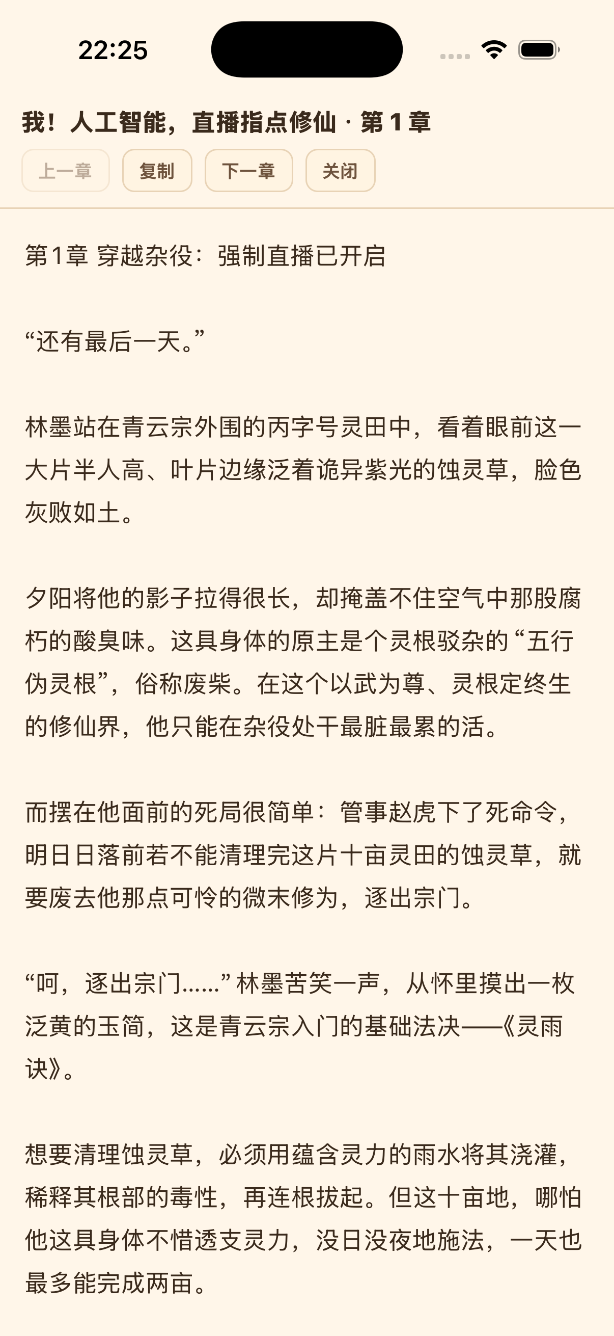 NovelCopilot App Chapter Content