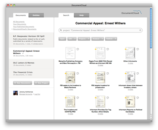 DocumentCloud Workspace