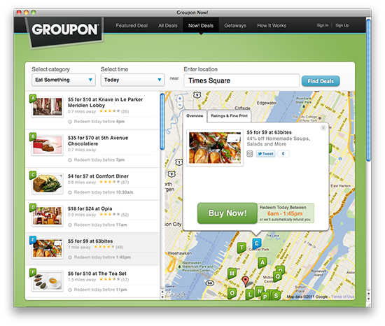 Groupon Now!