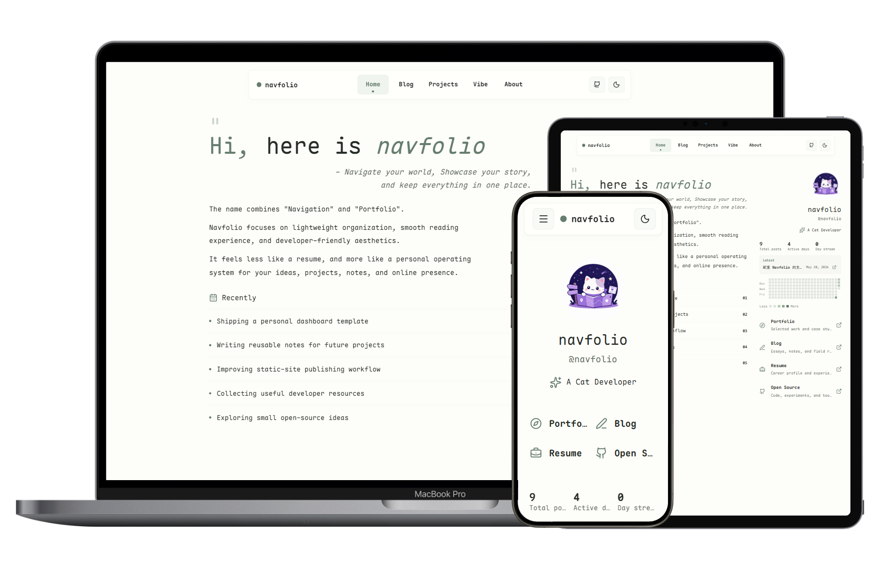 astro-navfolio 网站模板截图