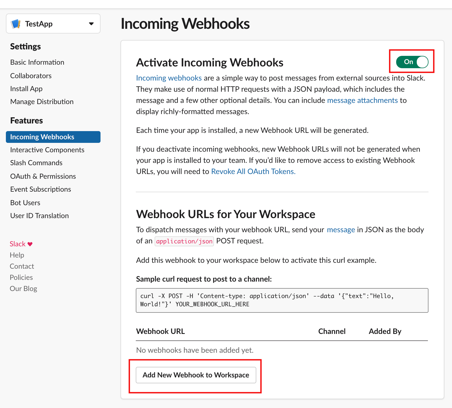 SlackWebhookSetting