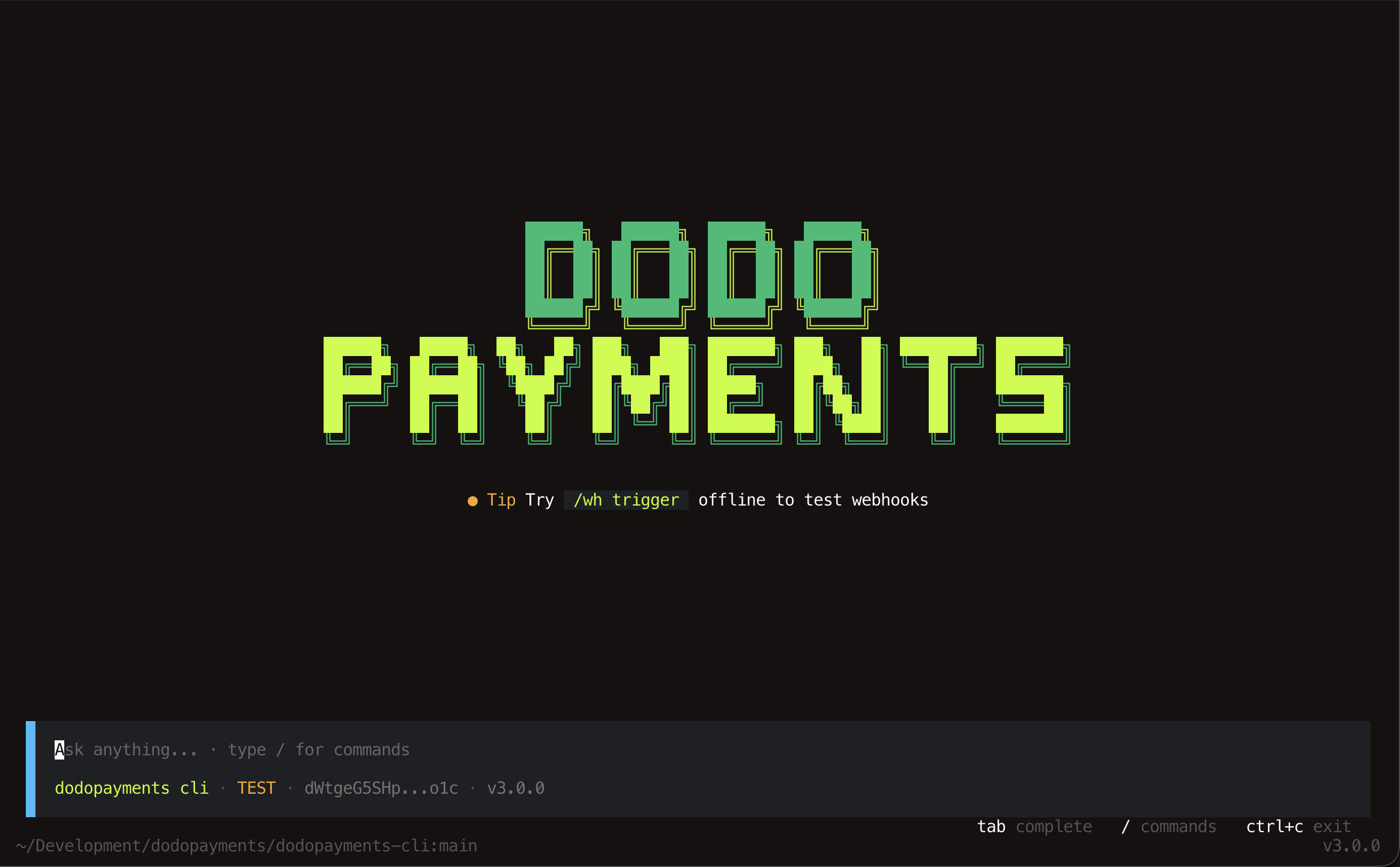 Dodo Payments CLI preview