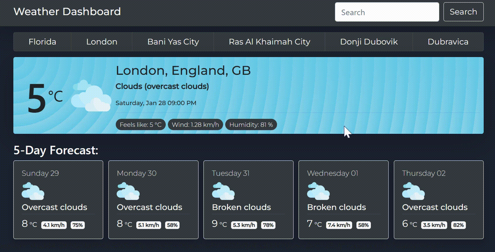 Weather Dashboard