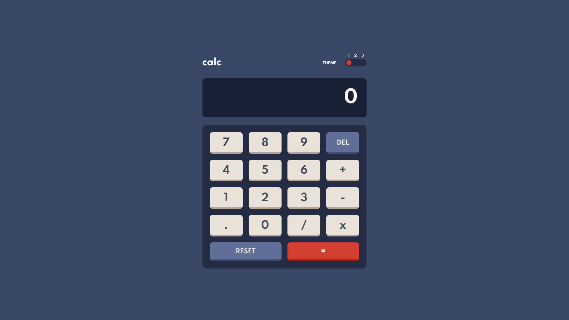 Design preview for the Calculator app coding challenge