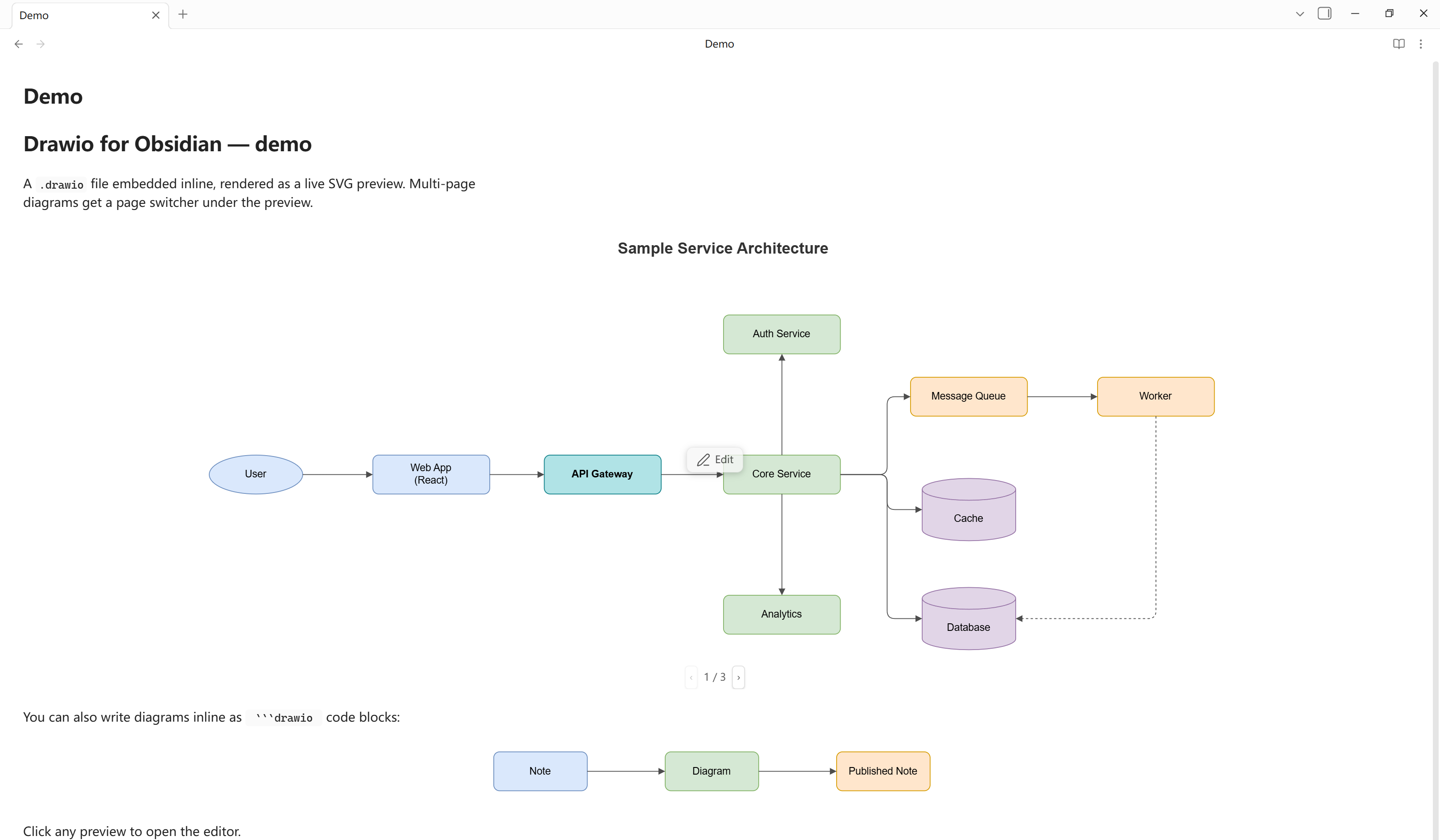 Embed preview with the multi-page switcher