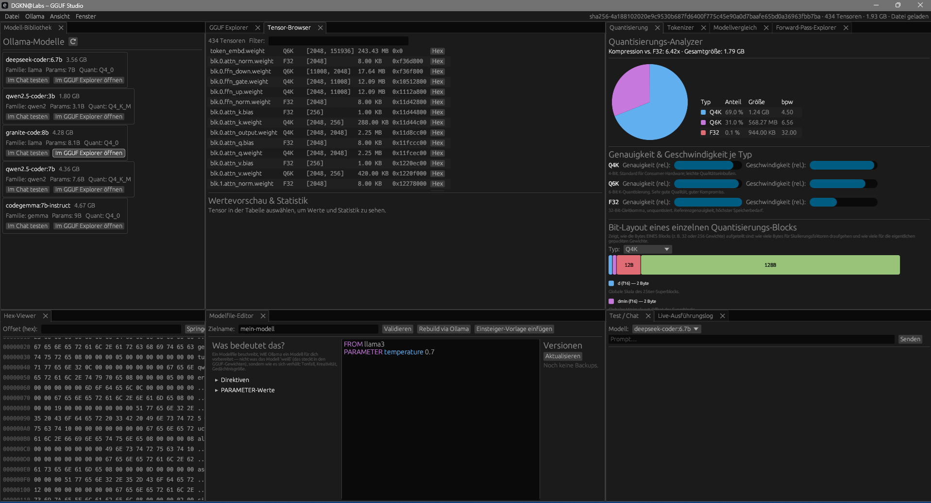 GGUF Studio — Screenshot aus dem Projekt