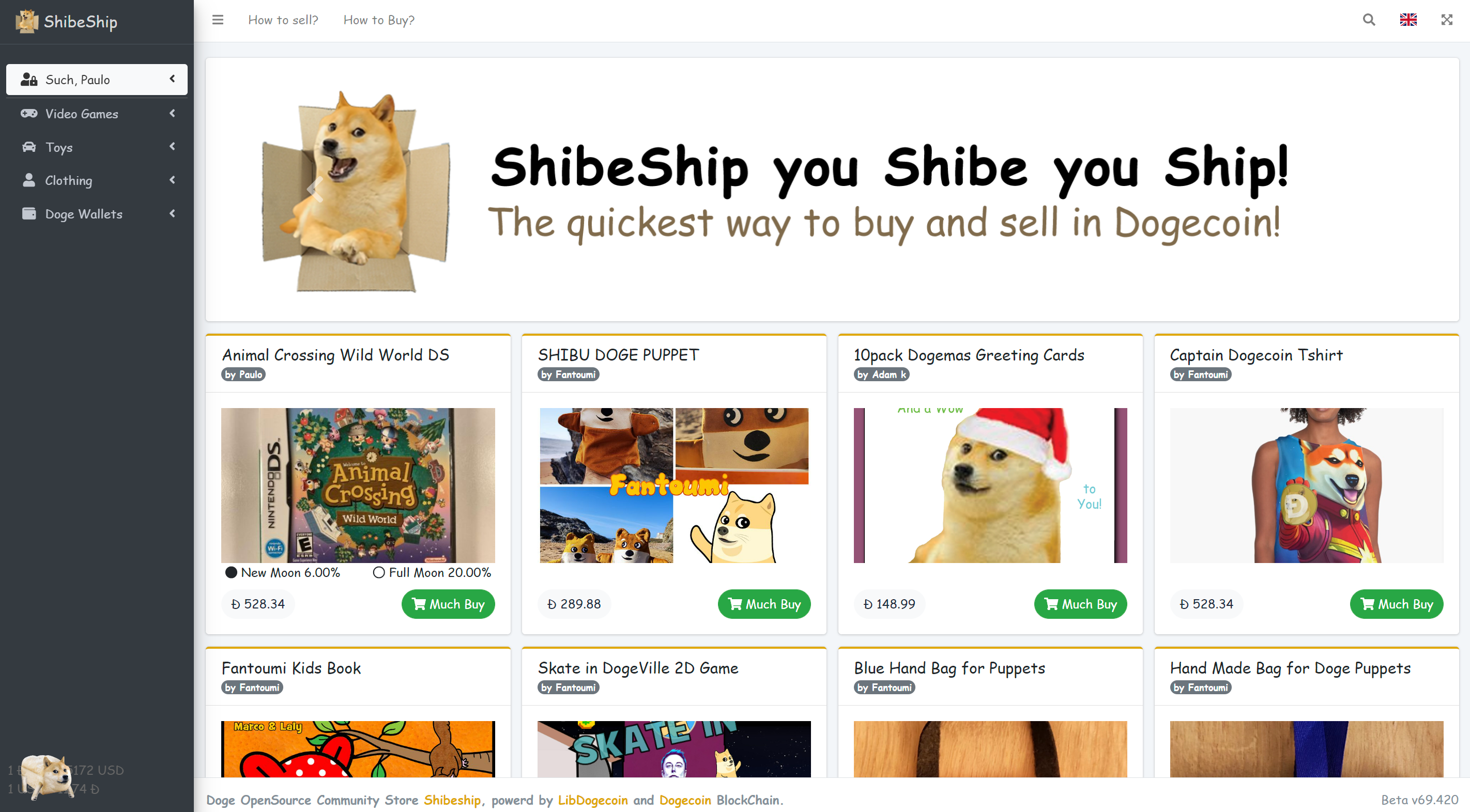 ShibeShip - Opensource Online marketplace using LibDogecoin on Dogecoin BlockChain