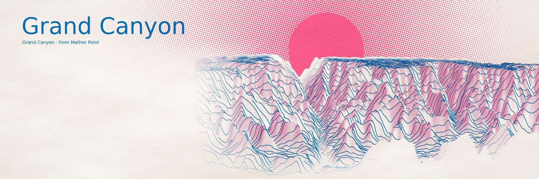 Grand Canyon in the riso style