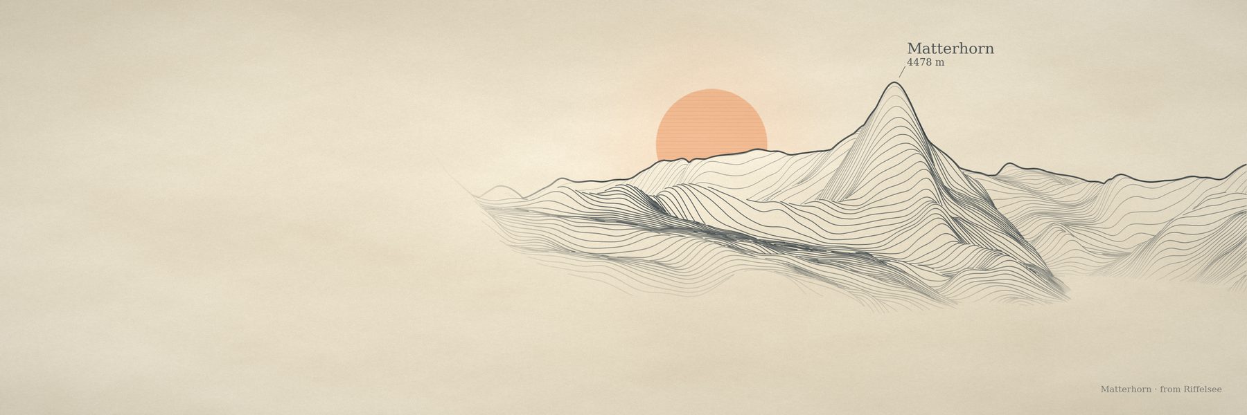 Matterhorn with landform-aware framing: the horn fills the frame
