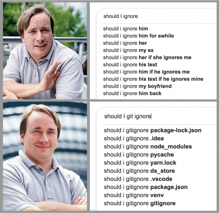 git ignore meme