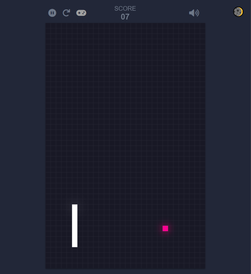 Snake Game Screen - Dark Mode