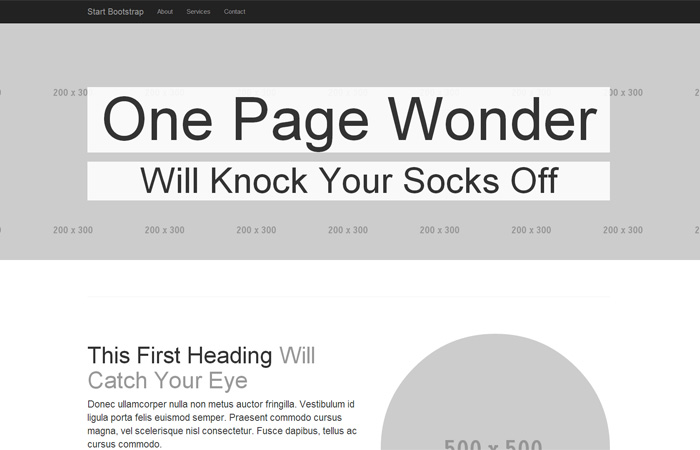 Start Bootstrap - One Page Wonder Template for Bootstrap 3