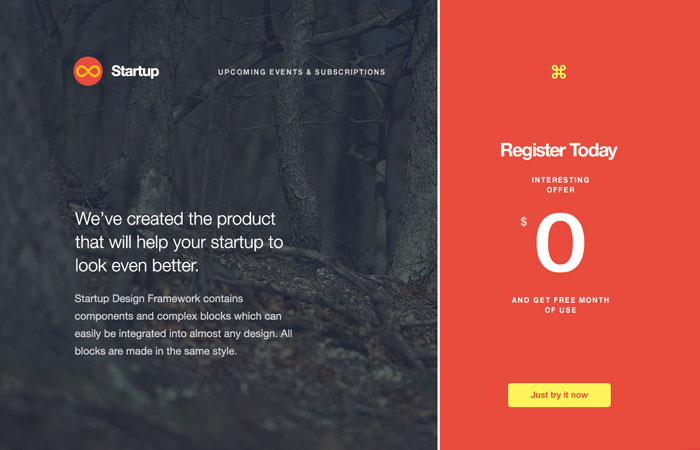 Startup Framework Bootstrap Template