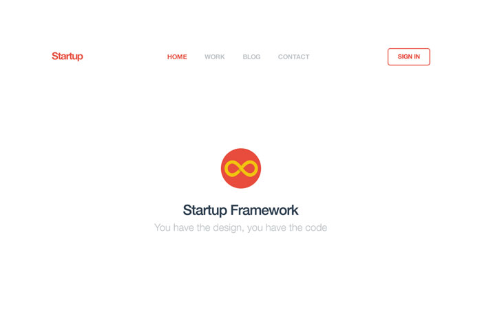 Startup Framework Bootstrap Template