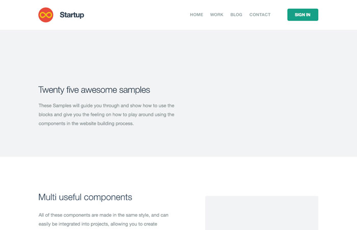 Startup Framework Bootstrap Template