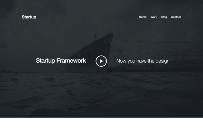 Startup Framework Bootstrap Template