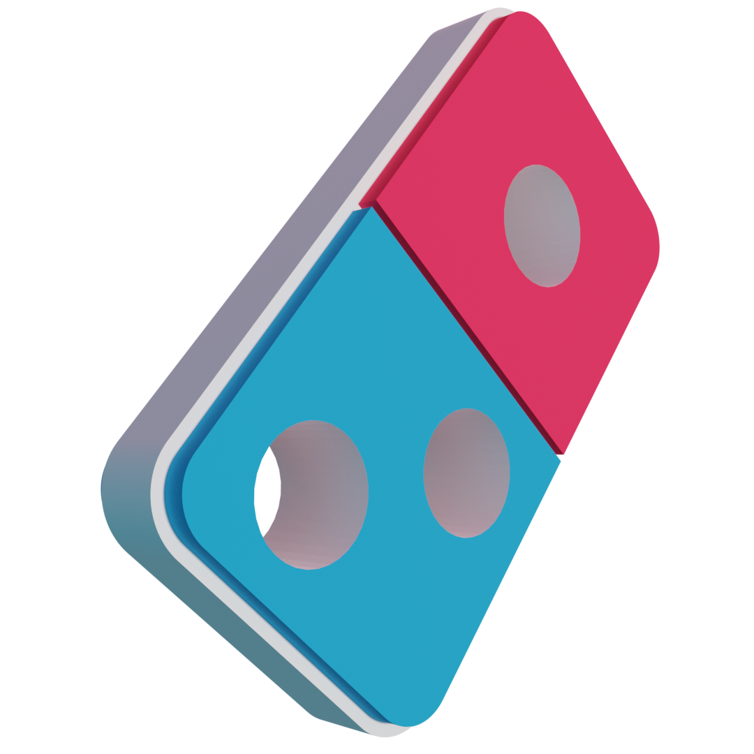 Domino's Pizza 3d Logo