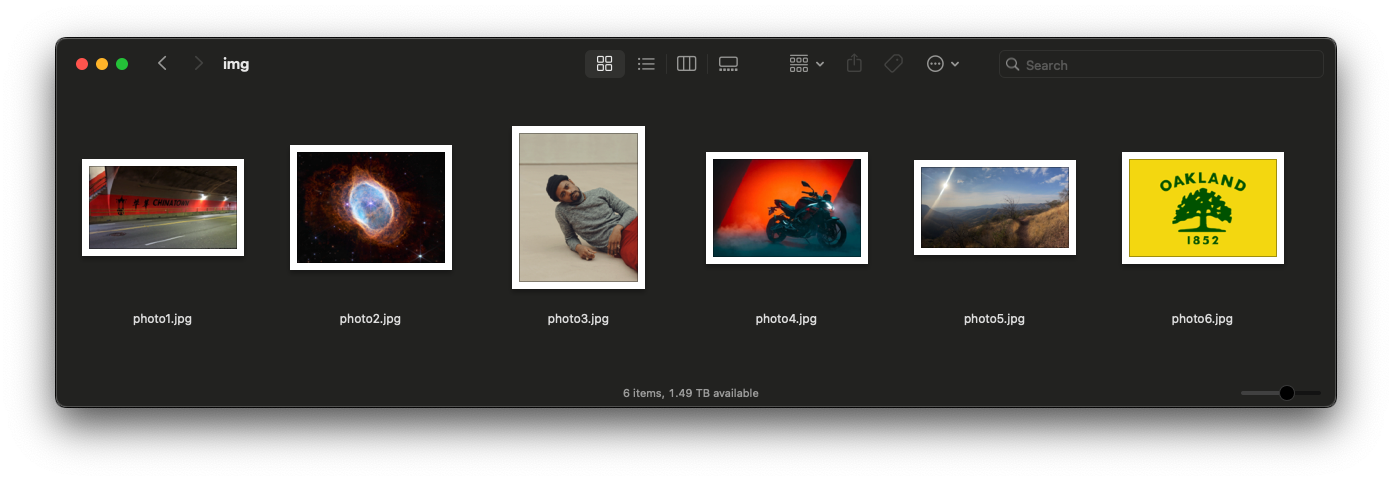 6 different images for 6 cube sides