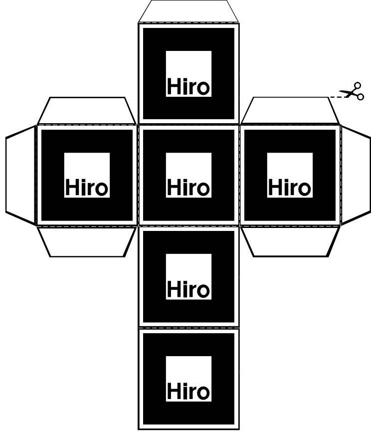 hiro marker cube